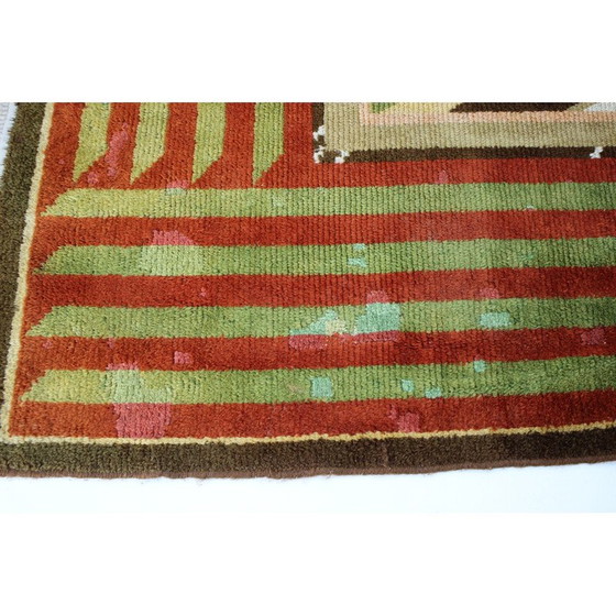 Image 1 of Vintage Art Deco wool rug, Czechoslovakia 1930