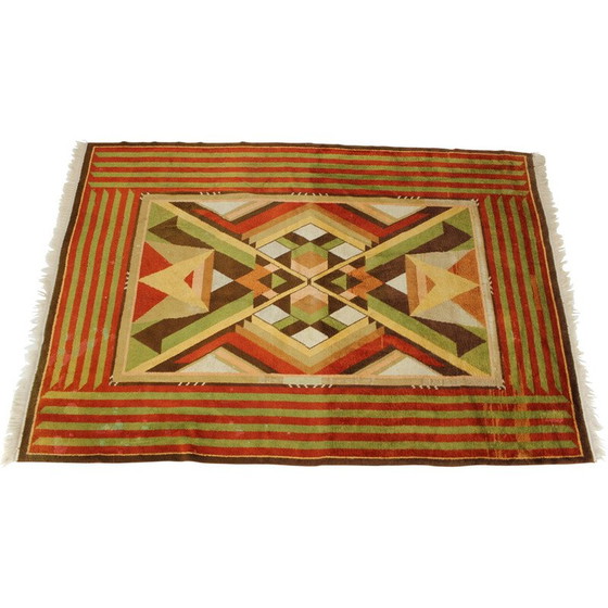 Image 1 of Vintage Art Deco wool rug, Czechoslovakia 1930