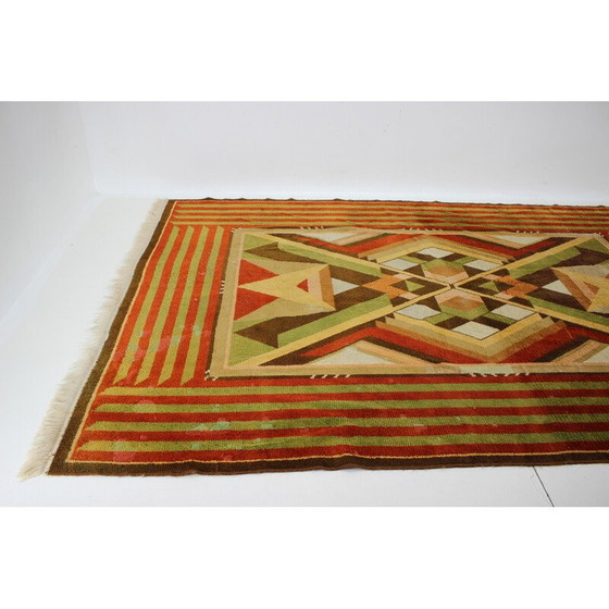 Image 1 of Vintage Art Deco wool rug, Czechoslovakia 1930