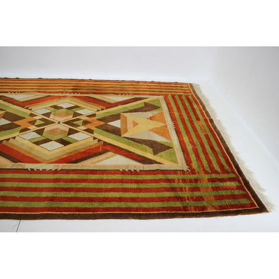 Image 1 of Vintage Art Deco wool rug, Czechoslovakia 1930