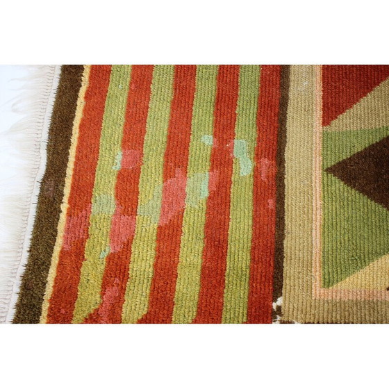 Image 1 of Vintage Art Deco wool rug, Czechoslovakia 1930