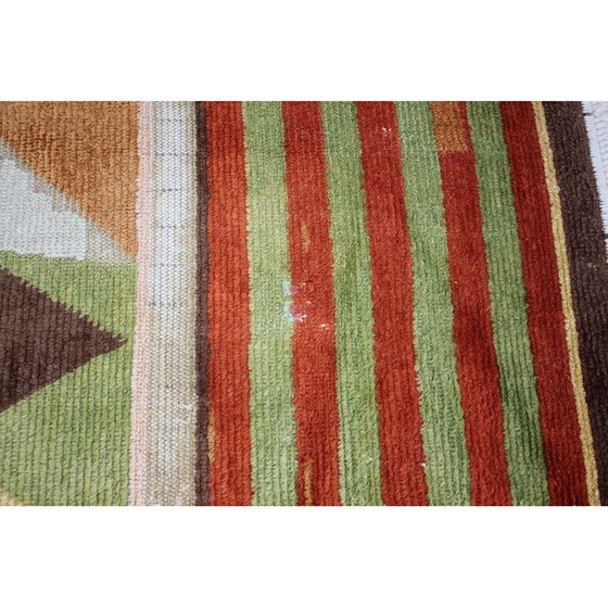 Image 1 of Vintage Art Deco wool rug, Czechoslovakia 1930