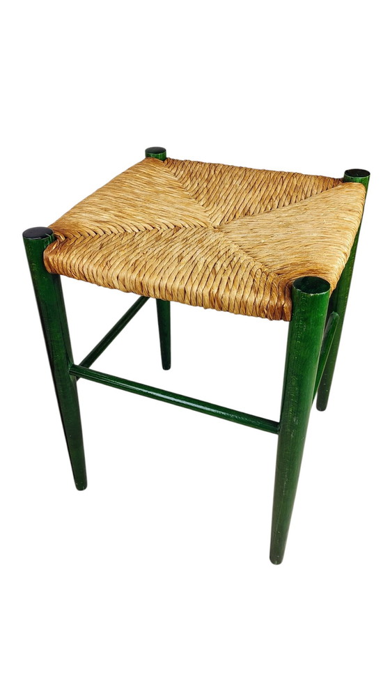 Image 1 of Set Rush Stools Red And Green 1960S