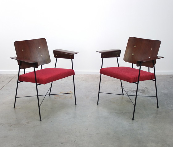 Image 1 of 2x Armchairs By Georges Coslin 1950S