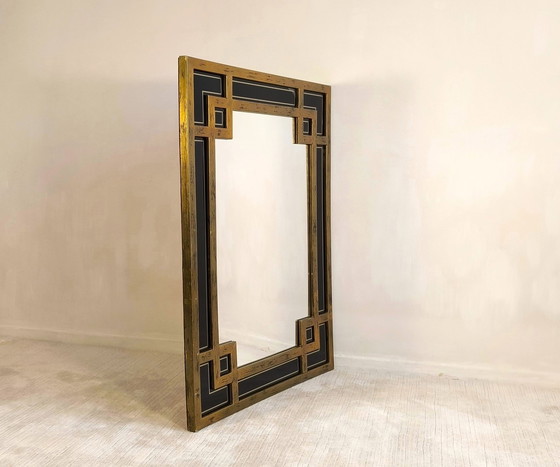 Image 1 of Large Golden Mirror Deknudt Design 1970'S