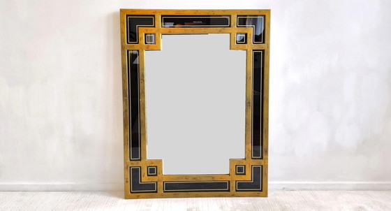 Image 1 of Large Golden Mirror Deknudt Design 1970'S