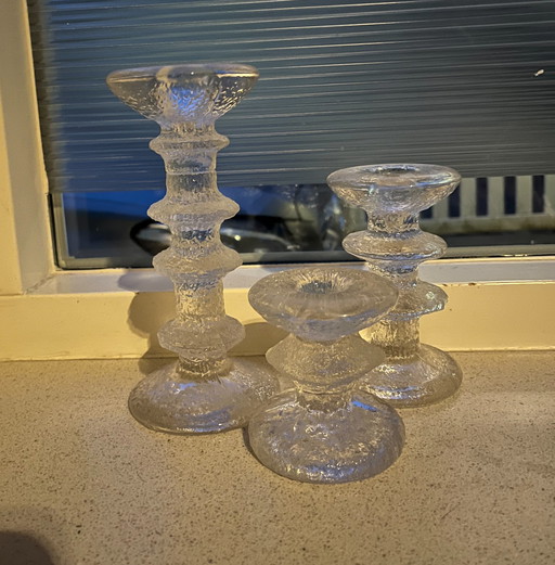 3x Ittala candlestick