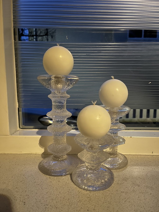 3x Ittala candlestick