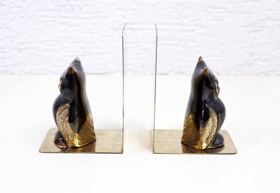 Image 1 of Brass owls bookends