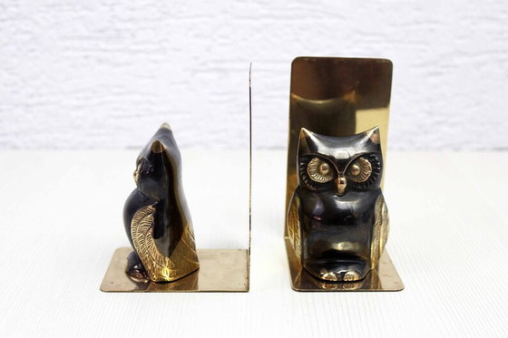 Image 1 of Brass owls bookends