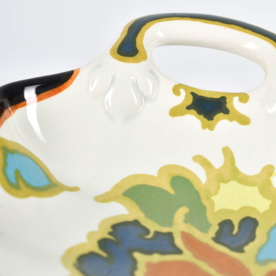 Image 1 of Modica Gold Plate Hand Painted Bowl