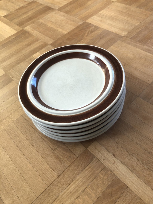 6x Arabia Rosmarin Breakfast Plates