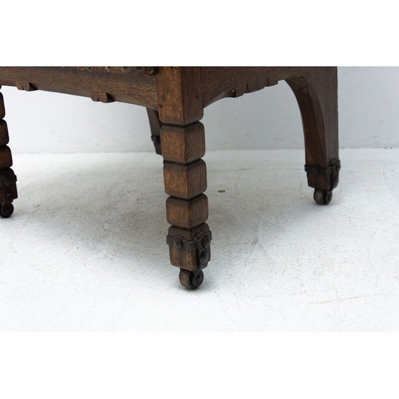 Image 1 of Mid-century late massive throne chair in historicist style