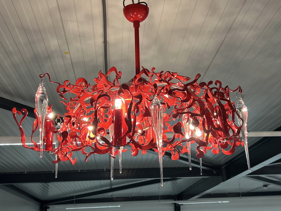 Image 1 of Brand van Egmond Flower Power Chandelier Red