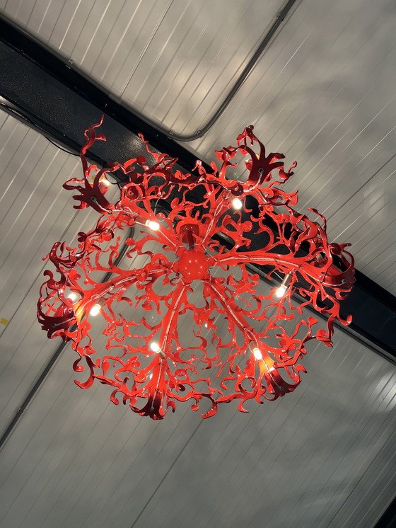 Image 1 of Brand van Egmond Flower Power Chandelier Red