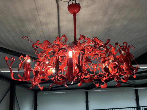 Image 1 of Brand van Egmond Flower Power Chandelier Red