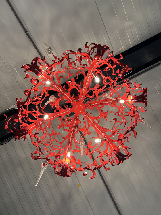 Image 1 of Brand van Egmond Flower Power Chandelier Red