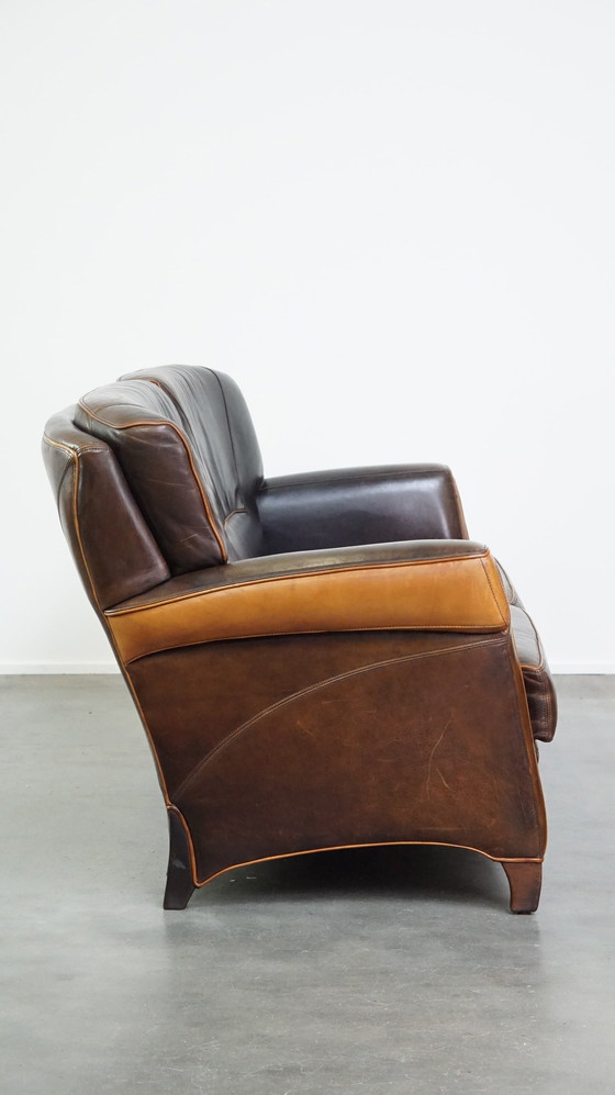 Image 1 of 2 X Leather Art Nouveau Style Design Sofa From Mol And Geurts