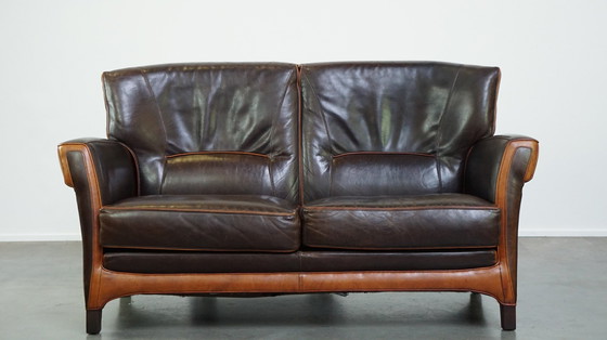 Image 1 of 2 X Leather Art Nouveau Style Design Sofa From Mol And Geurts