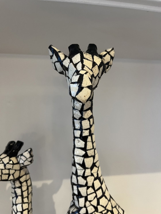 Image 1 of 2X Giraffe Statue Of Ostrich Egg Bowl