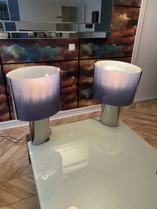 Pair of lamps attributed to Knoll Designer Dada de Negri