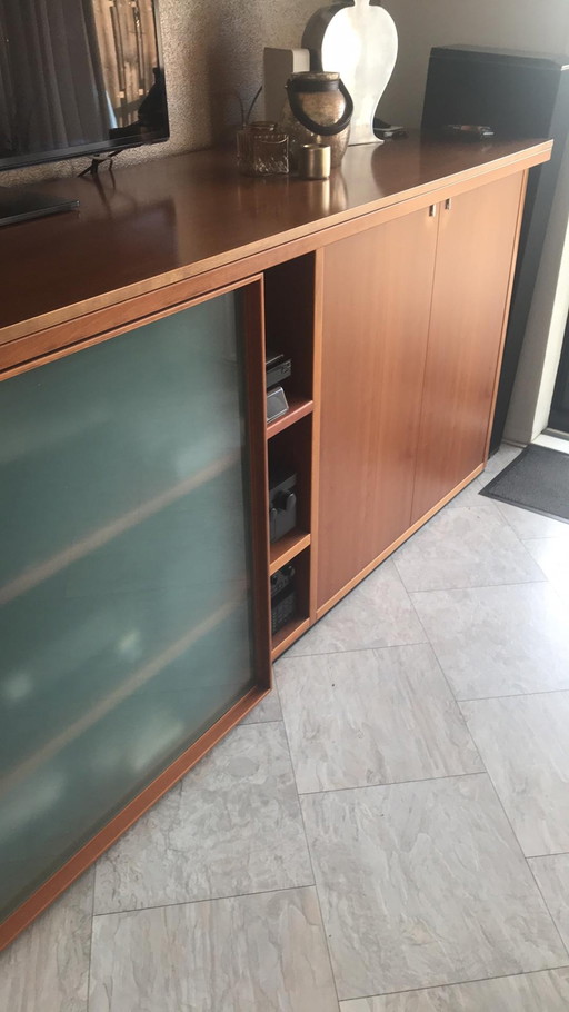 Poliform kersenhouten kast met lade – dressoirs, Wood, Glass, Klassiek (photo 2 of 5)