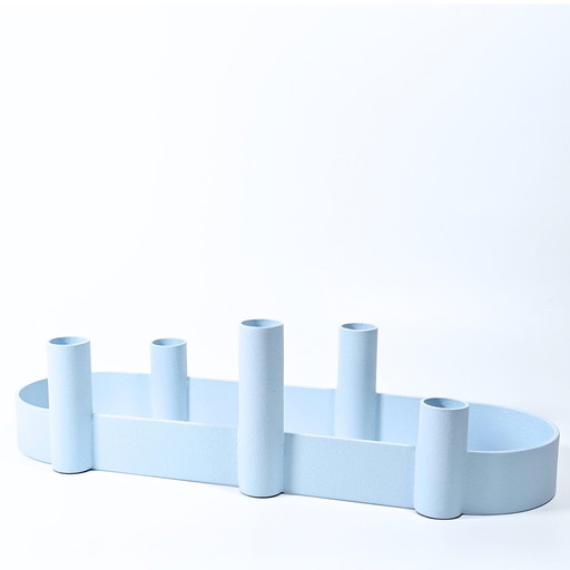 Nort Candle Holder By Fést - Light Blue - Bonus Candles