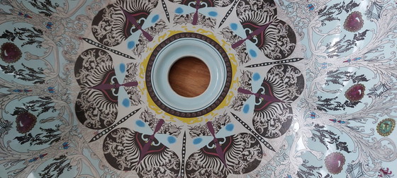 Image 1 of Ceramic Countertop Basin with Flower Pattern