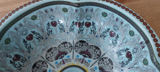 Image 1 of Ceramic Countertop Basin with Flower Pattern
