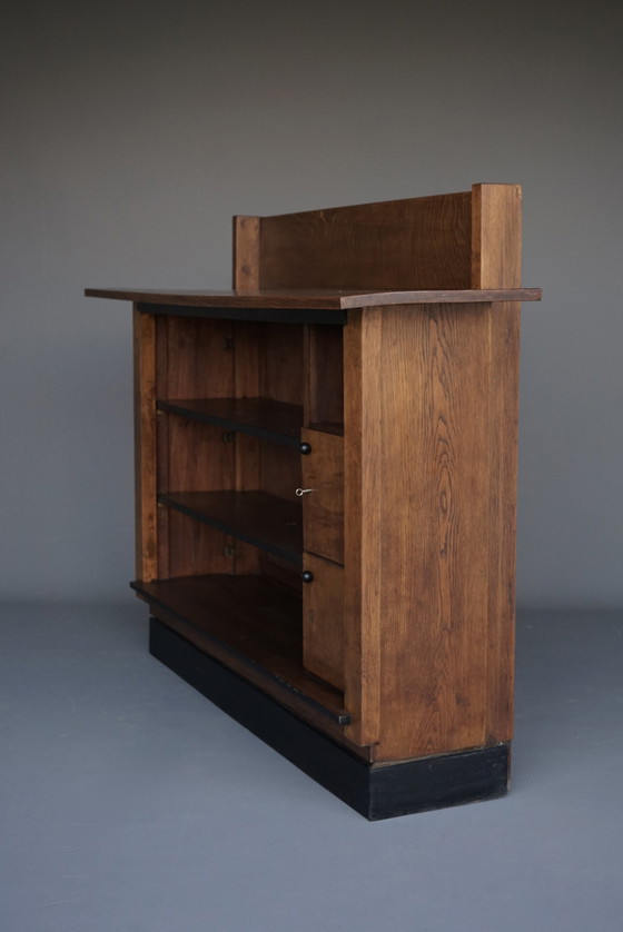 Image 1 of Dutch Modern Oak Shelving Cabinet By Pander & Zonen, 1930S