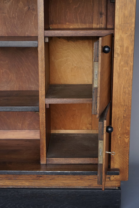 Image 1 of Dutch Modern Oak Shelving Cabinet By Pander & Zonen, 1930S