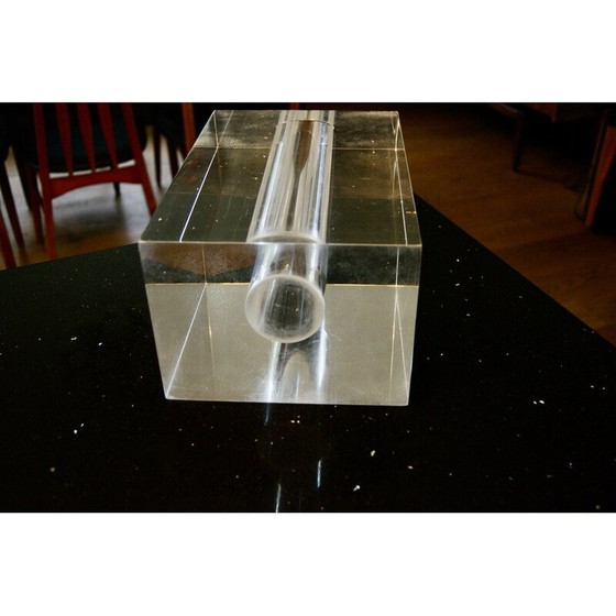 Image 1 of Vintage transparent altuglass vase for Guzzini, Italy 1970