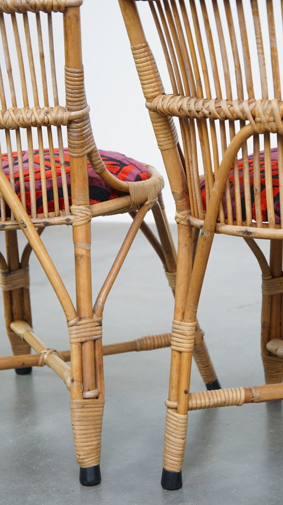 Image 1 of 4 X Vintage Rattan Chair