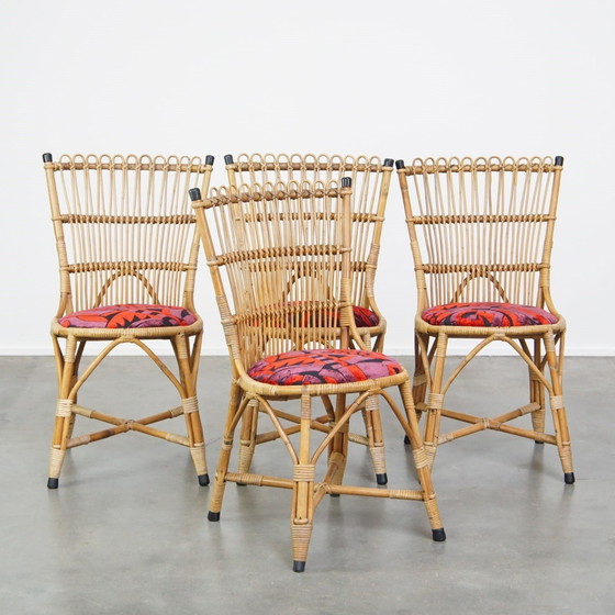 Image 1 of 4 X Vintage Rattan Chair