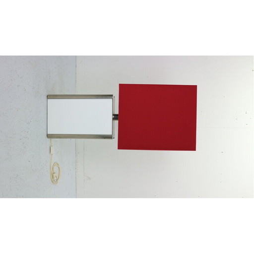 Vintage red metal floor lamp