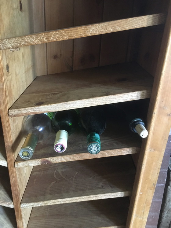 Image 1 of Vintage pine wine cabinet