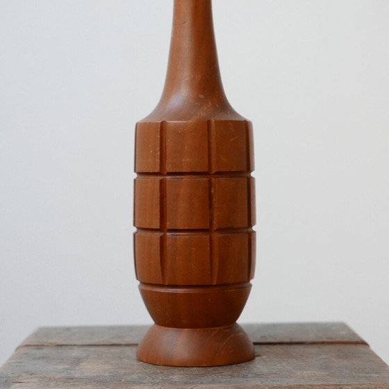 Image 1 of Vintage Teak Single Table Lamp 1970s