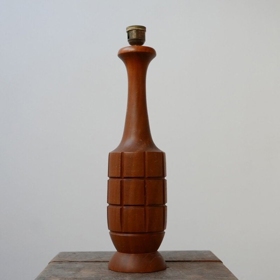 Image 1 of Vintage Teak Single Table Lamp 1970s