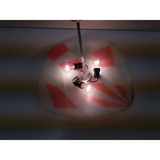 Image 1 of Lampadario in vetro di metà secolo Napako, anni '60