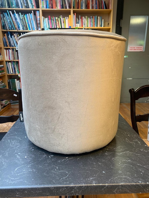 New Woood Pouf Sara Velvet Khaki 46 X 46