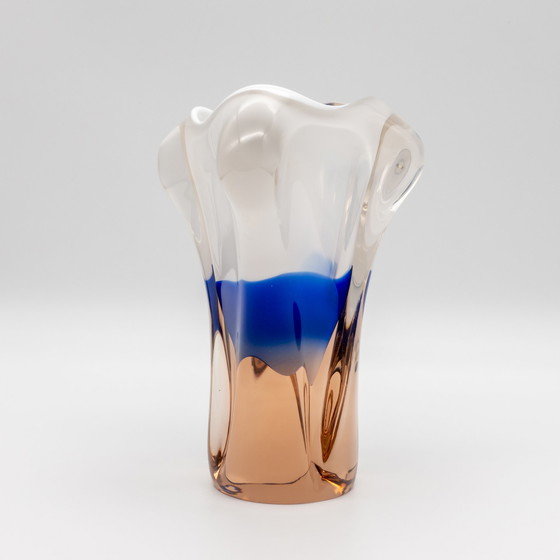 Image 1 of Josef Hospodka Chřibská Borske Sklo Mid Century MCM Design Vase Verre de Bohème