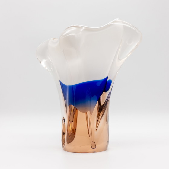 Image 1 of Josef Hospodka Chřibská Borske Sklo Mid Century MCM Design Vase Verre de Bohème