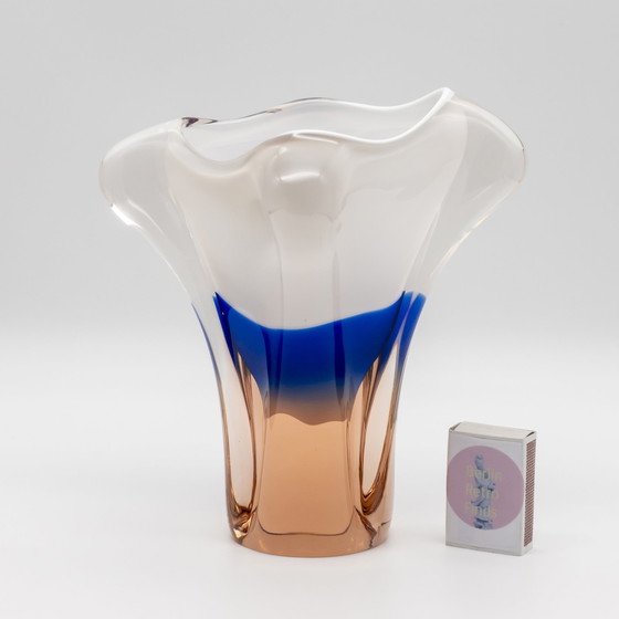 Image 1 of Josef Hospodka Chřibská Borske Sklo Mid Century MCM Design Vase Verre de Bohème