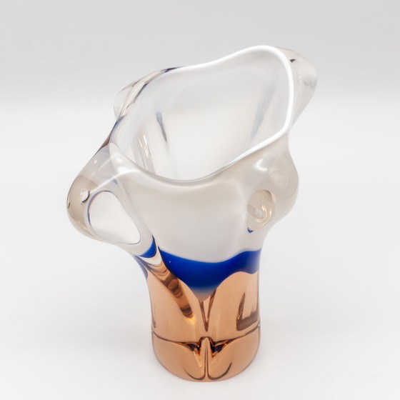 Image 1 of Josef Hospodka Chřibská Borske Sklo Mid Century MCM Design Vase Verre de Bohème