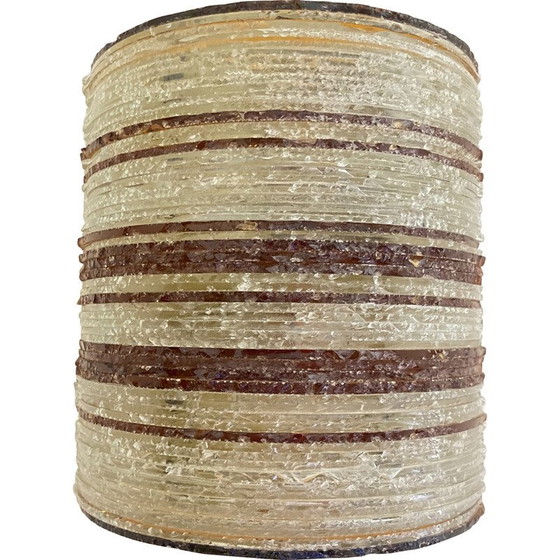 Image 1 of Vintage wall lamp in glass plates and brass by Albano Poli, Italy 1960