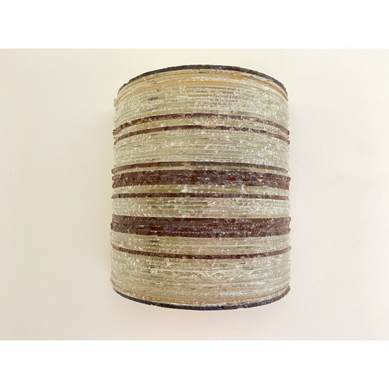 Image 1 of Vintage wall lamp in glass plates and brass by Albano Poli, Italy 1960