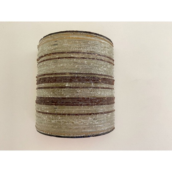 Image 1 of Vintage wall lamp in glass plates and brass by Albano Poli, Italy 1960