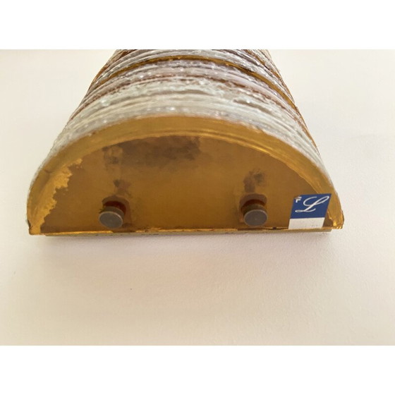 Image 1 of Vintage wall lamp in glass plates and brass by Albano Poli, Italy 1960