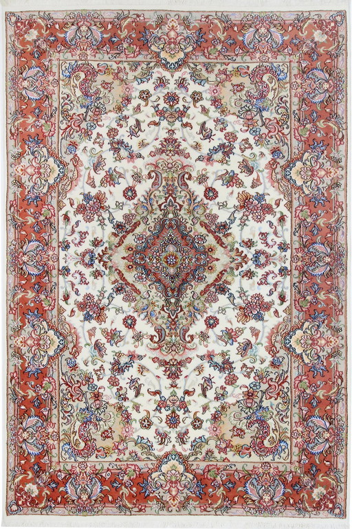 Original Hand-Knotted Persian Carpet Tabriz 297 X 198 Cm New , Unused