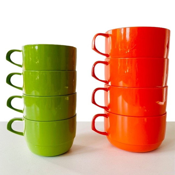 Image 1 of Set of orange soup bowls Mepal coffee mugs